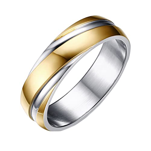 Epinki Verlobungsring Gold Silber, Edelstahl PERSONALISIERT + ETUI Damen-Ring Heiratsantrag Ring, Gr.52 (16.6) von Epinki