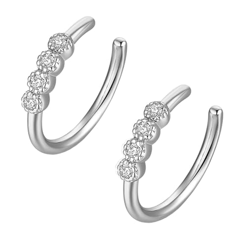 Epinki Weiß Gold 375 9 Karat Ohrringe Frauen Echt Goldschmuck, Klassiker Ohrklemme mit Moissanit, 9K Gold Ohrstecker Nickelfrei, Silber Epinki Weiß Gold 375 9 Karat Ohrringe Frauen Echt Goldschmuck, Klassiker Ohrklemme mit Moissanit, 9K Gold Ohrstecker Nickelfrei, Silber von Epinki