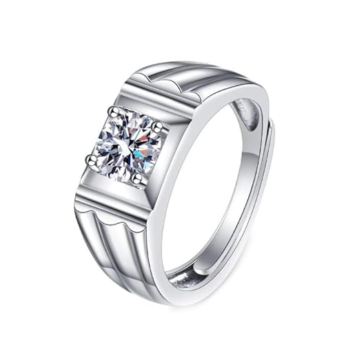 Epinki Weißgold Au375 9K Hochzeitsband Echtgold Schmuck, Welle 4 Steg-Krappenfassung Bandringe mit Labor Erstellt Diamant, Gold 375 Partnerringe, Silber, 56 (17.8) von Epinki