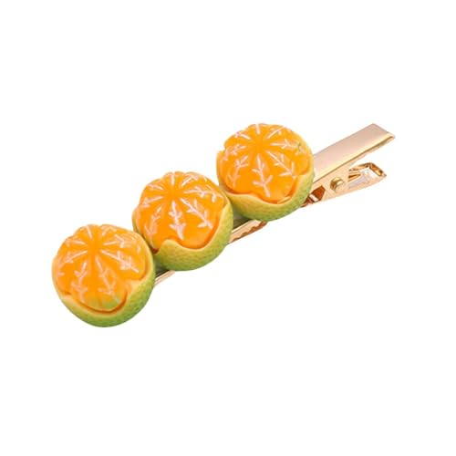 Niedliche, kreative Mini-Simulation, Obst-Orange, ein Wort Clip, DIY, Lebensmittel, Kunstharz, Kopfschmuck, Dekoration (Typ 5) von Epitome