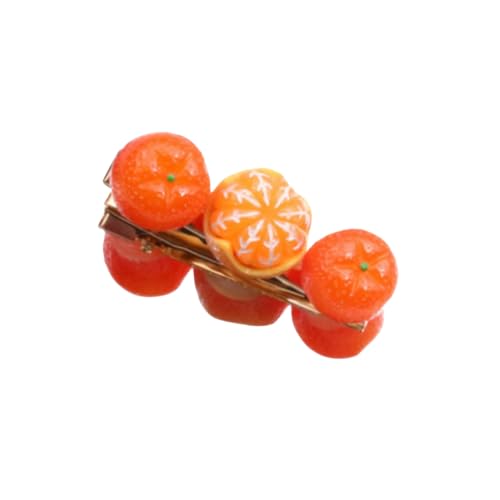 Niedliche, kreative Mini-Simulation, Obst-Orange, ein Wort Clip, DIY, Lebensmittel, Kunstharz, Kopfschmuck, Dekoration (Typ 6) von Epitome