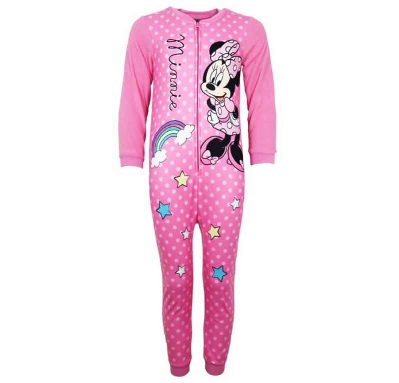 EplusM Schlafanzug Disney Minnie Maus Kinder Fleece Einteiler Pyjama Gr. 92 bis 128 von EplusM
