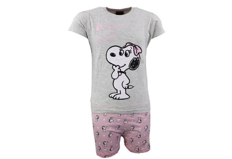 EplusM Schlafanzug Peanuts Kinder Mädchen kurzarm Pyjama Gr. 92 bis 128 von EplusM