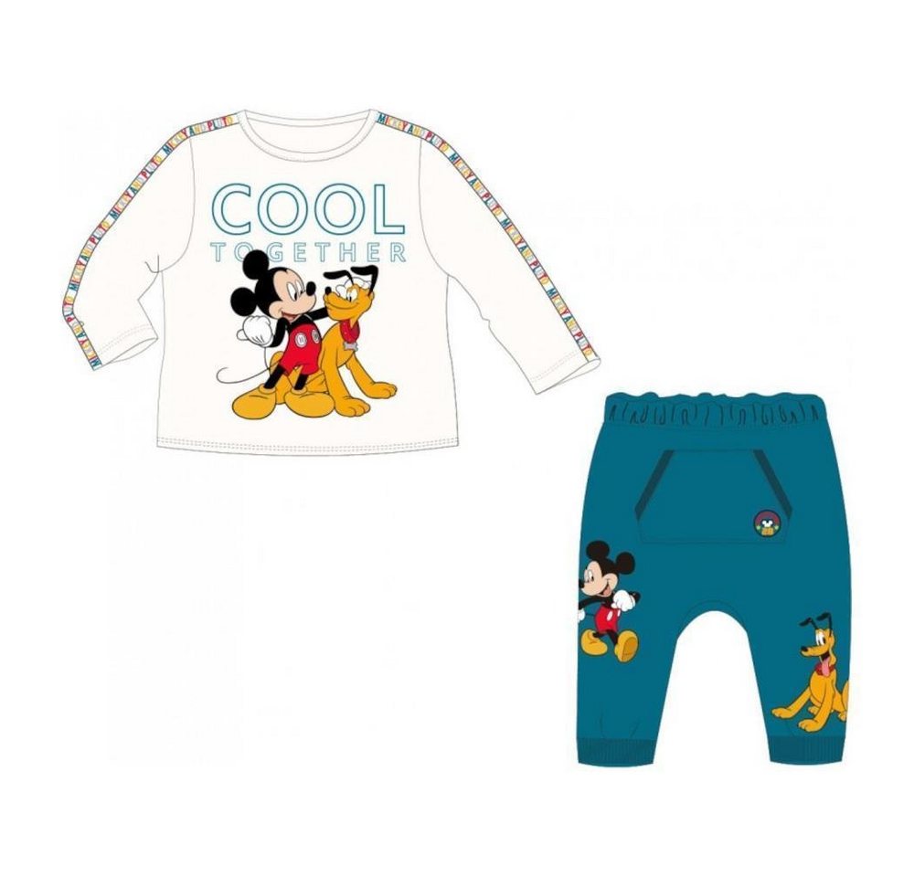 EplusM Shirt & Hose Baby Set Langarm- Shirt mit Hose mit Mickey und Pluto (Set, 2-tlg) von EplusM