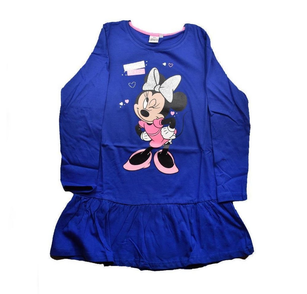 EplusM Shirtkleid Minnie Maus & Daisy Mädchenkleid mit Glitzer, blau von EplusM