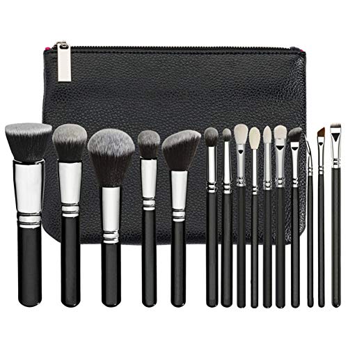 Epodmalx Pinsel Set 15Pcs Beste QualitäT Professionelles Make-Up Pinsel Set Lidschatten Eyeliner Blending Pencil Cosmetics Tools mit PU von Epodmalx
