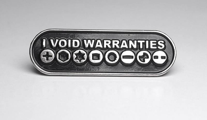 I Void Garantie Revers Pin von EpoxyJewelry