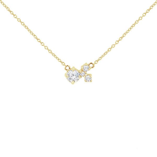 Eppi Cluster Kette mit Moissanit und Lab Grown Diamanten Millie von Eppi