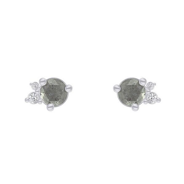 Eppi Goldene Cluster-Ohrringe mit Salt and Pepper Diamant Meave von Eppi