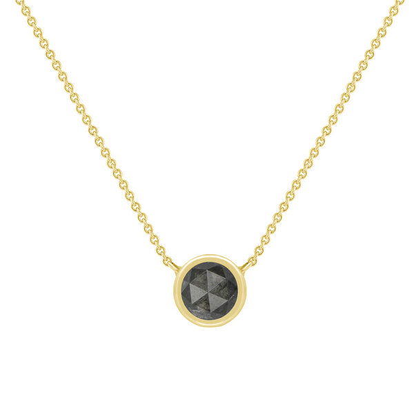 Eppi Goldene Halskette Bezel mit Salz-und-Pfeffer-Diamanten Terun von Eppi