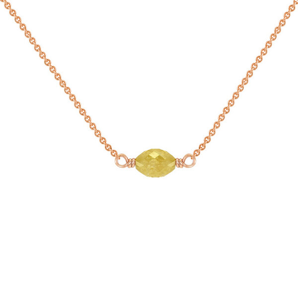 Eppi Goldener Choker mit gelbem Diamant Melodei von Eppi