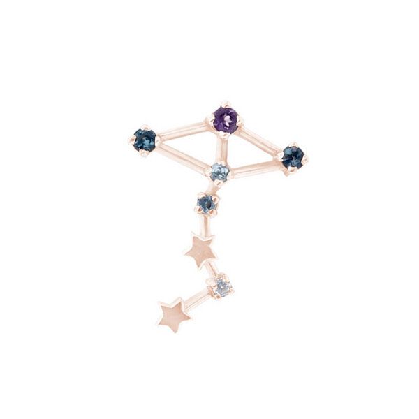 Eppi Goldener Ohrring mit Sternzeichen Scorpio von Eppi