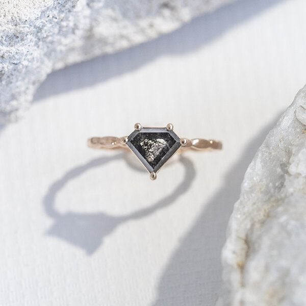 Eppi Goldener Ring mit einem Salt and Pepper Diamanten Page von Eppi