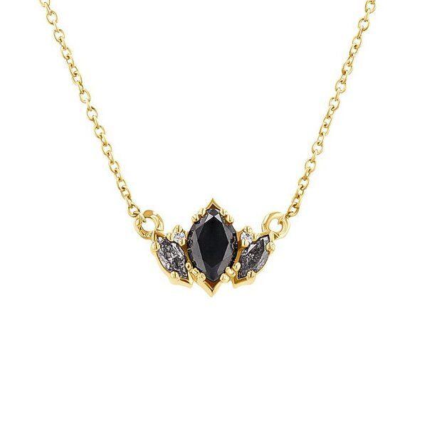 Eppi Halskette mit Salt and Pepper Diamanten in Marquise Form Everline von Eppi
