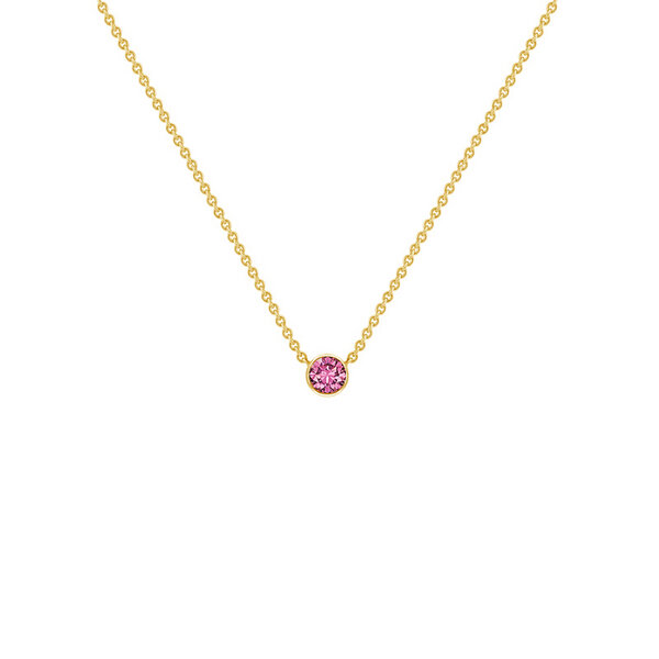 Eppi Minimalistische Kette mit einem rosa Saphir Glosie von Eppi