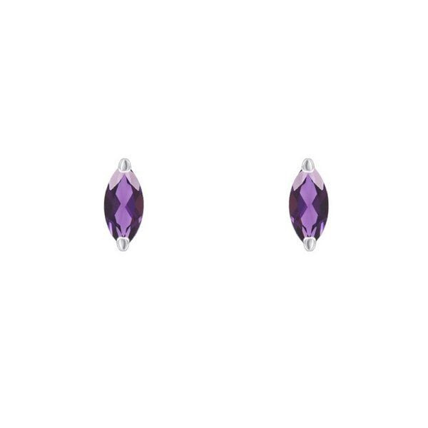 Eppi Minimalistische silberne Ohrringe mit Amethysten Andine Eppi Minimalistische silberne Ohrringe mit Amethysten Andine von Eppi