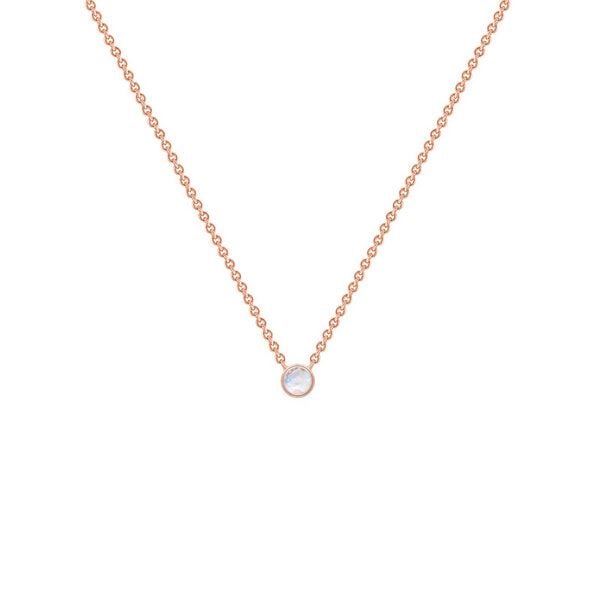 Eppi Minimalistischer Kettenanhänger in Silber und mit Mondstein Glosie von Eppi
