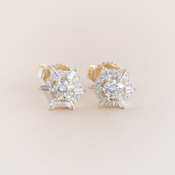 Eppi Ohrringe in Hexagonform mit Lab Grown Diamanten Shamil von Eppi