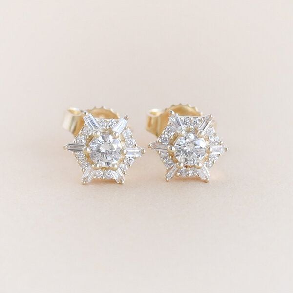 Eppi Ohrringe in Hexagonform mit Lab Grown Diamanten Shamil von Eppi