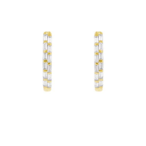 Eppi Runde Ohrringe mit Lab Grown Diamanten in Baguette-Form Hamish von Eppi