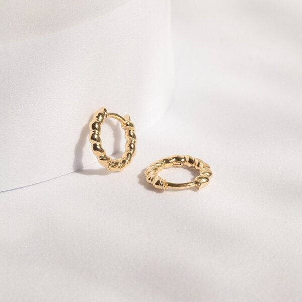 Eppi Runde geflochtene Ohrringe aus Silber Torcy von Eppi