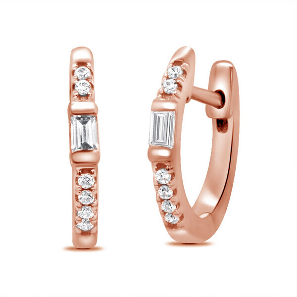 Eppi Silberne Ohrreifen mit Lab Grown Diamanten Agni von Eppi