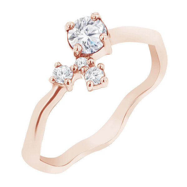 Eppi Silberner Cluster Ring mit Moissanit und Lab Grown Diamanten Roche Eppi Silberner Cluster Ring mit Moissanit und Lab Grown Diamanten Roche von Eppi