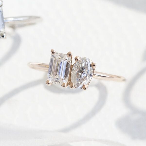 Eppi Toi et Moi Verlobungsring mit Moissaniten Luca von Eppi