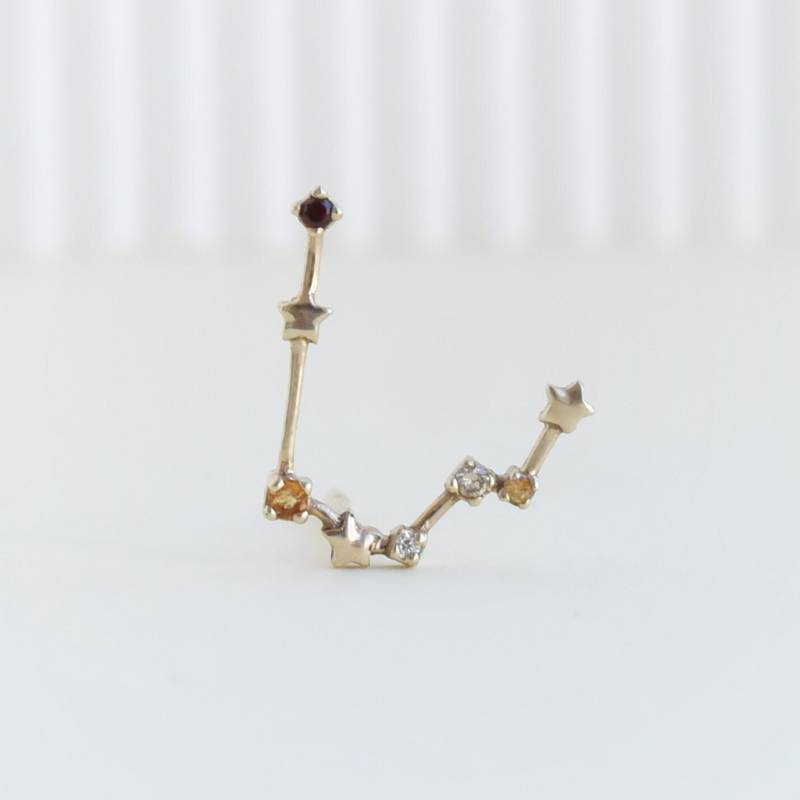 Gemini Ohrring Mit Edelsteinen | Gold Constellation von EppiJewelry