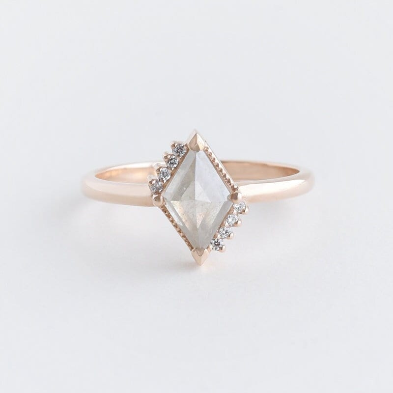 Goldring Mit Rautendiamant | Gold Ring Salz Und Pfeffer Diamant von EppiJewelry