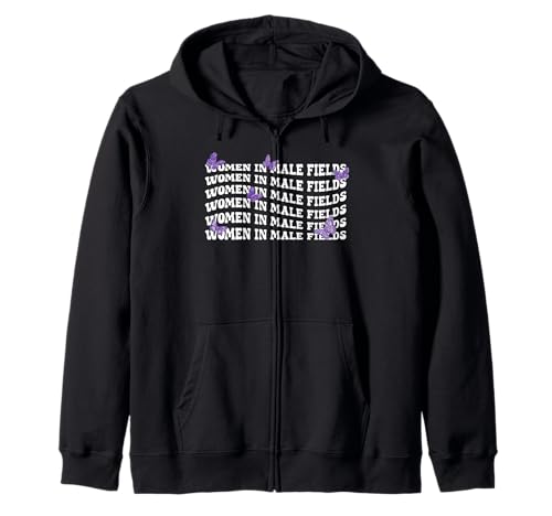 Frauen in männlichen Feldern stärken Feministin mit Schmetterlingen Kapuzenjacke Frauen in männlichen Feldern stärken Feministin mit Schmetterlingen Kapuzenjacke von Equality Butterflies Co.
