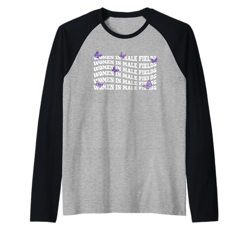 Frauen in männlichen Feldern stärken Feministin mit Schmetterlingen Raglan Frauen in männlichen Feldern stärken Feministin mit Schmetterlingen Raglan von Equality Butterflies Co.