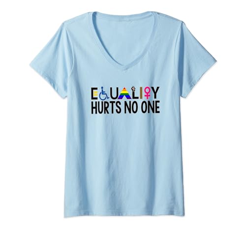 Damen Gleichheit verletzt niemand Frauen T-Shirt mit V-Ausschnitt von Equality Hurt No-one Women
