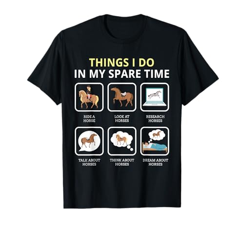Things I Do In My Spare Time Horses Equestrian Volting Girl T-Shirt von Equestrian Love Girls