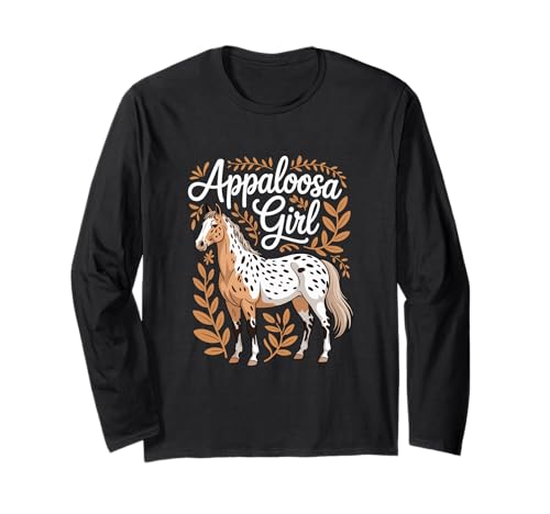 Pferd Appaloosa Girl Reitkunst Appaloosa Langarmshirt von Equestrian Style, Horse Lovers