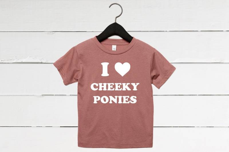 I Herz Freche Ponys - Erstklassiges Pferde-T-Shirt Für Kleinkinder Und Mädchen in Mauve Triblend Größe 2T Bis 14/16 Pony Club von EquestrianCreations