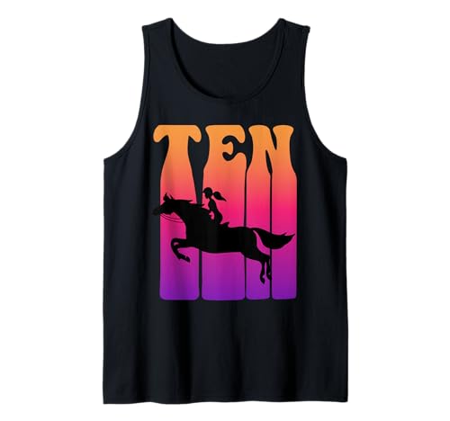 Reiterin, ich Bin 10 Jahre alt, Kinder zum 10. Geburtstag Tank Top Reiterin, ich Bin 10 Jahre alt, Kinder zum 10. Geburtstag Tank Top von Equestrianism Kids Sports Apparel and Accessory