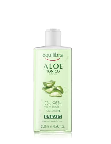 Equilibra Bio Make-up Entferner Tonico Delicato Aloe 200 Ml - Tönt und reinigt die Haut - 200 Gramm - 200 ml von Equilibra
