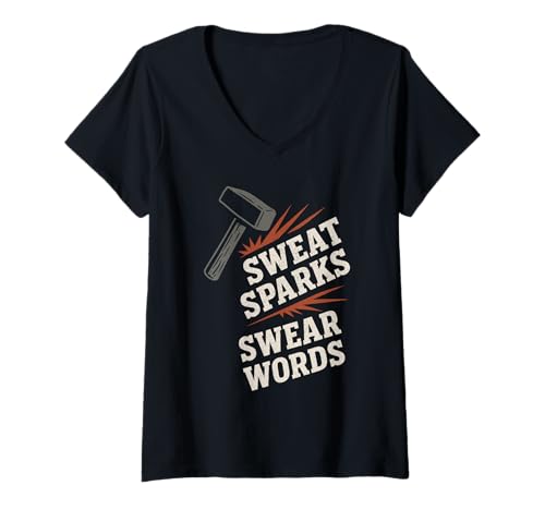 Damen Farrier Life Hoeing Humor Pferdehuf Barn Pride T-Shirt mit V-Ausschnitt Damen Farrier Life Hoeing Humor Pferdehuf Barn Pride T-Shirt mit V-Ausschnitt von Equine Specialist Blacksmith Funny Farrier Gear