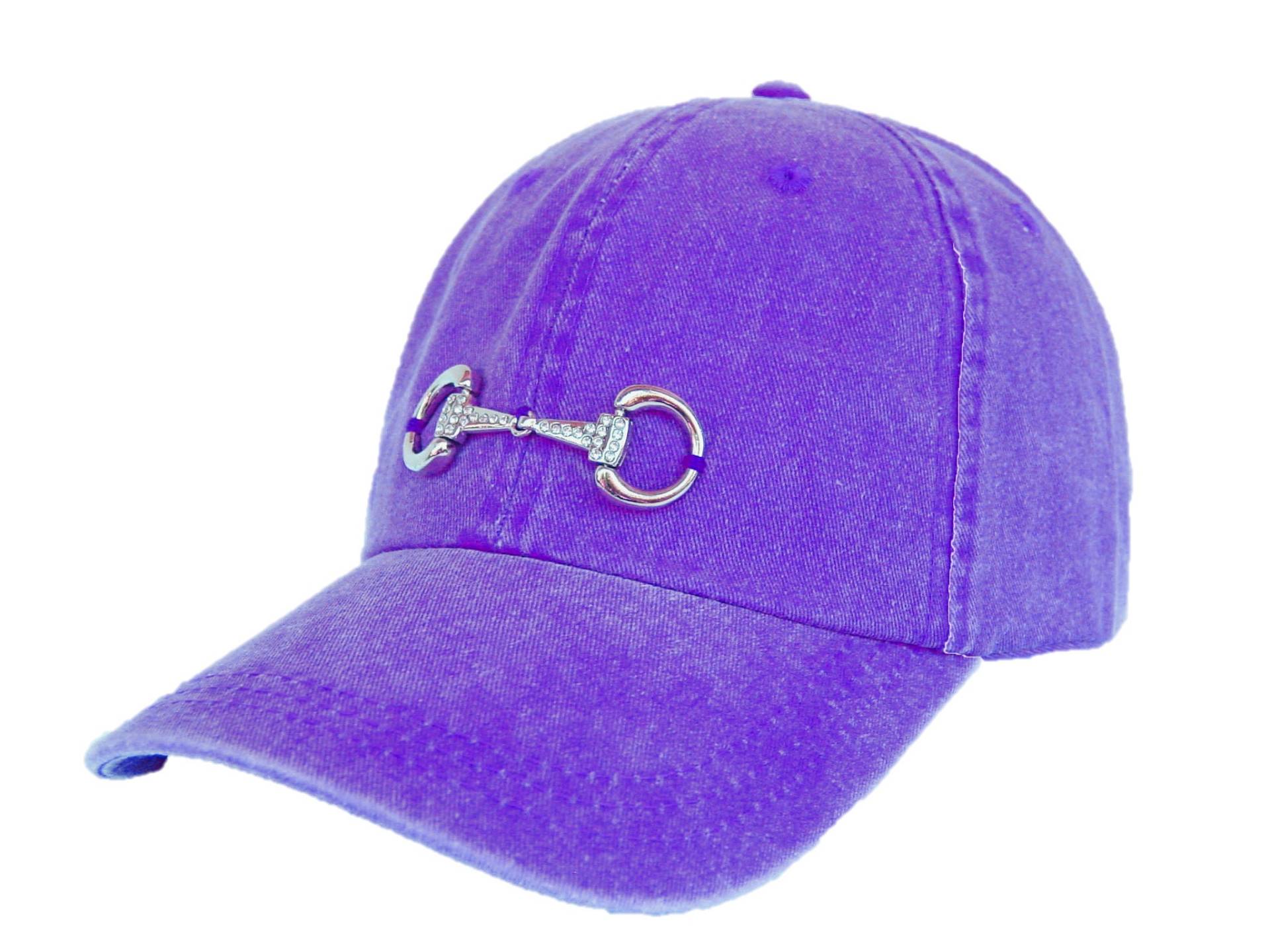 Reitermützen - Pferdemützen Bling Snaffle Bit Caps Stone Washed Lila Baseballmütze Reitermütze Pferdeliebhabermütze Pferdehüte Reitermützen - Pferdemützen Bling Snaffle Bit Caps Stone Washed Lila Baseballmütze Reitermütze Pferdeliebhabermütze Pferdehüte von EquineAccents