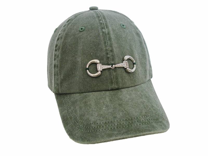 Sonnenhut - Bling Snaffle Bit Cap Olive Baseballkappe Pferdeliebhaber Pferdesonnenhut Reiterkappe Pferd Geschenk Sonnenhut - Bling Snaffle Bit Cap Olive Baseballkappe Pferdeliebhaber Pferdesonnenhut Reiterkappe Pferd Geschenk von EquineAccents