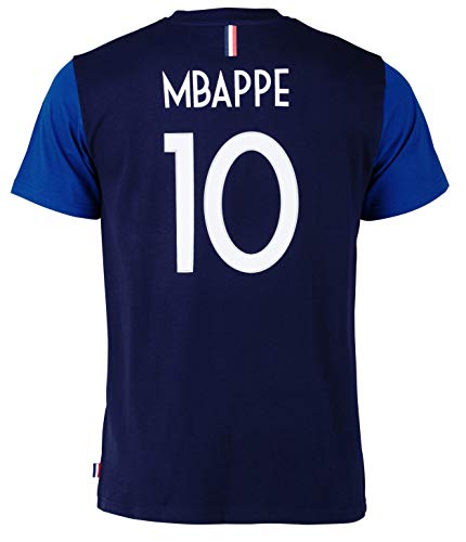T-Shirt FFF - Kylian MBAPPE - offizielle Kollektion der französischen Fußballnationalmannschaft - Kindergröße Jungen für 4-Jährige blau von Equipe de France de Football