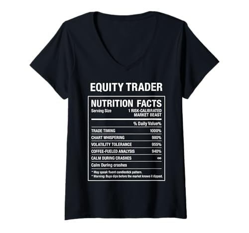 Damen Lustiger Aktienhändler T-Shirt mit V-Ausschnitt Damen Lustiger Aktienhändler T-Shirt mit V-Ausschnitt von Equity Trader Gifts & Tees