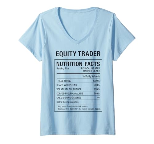 Damen Lustiger Aktienhändler T-Shirt mit V-Ausschnitt Damen Lustiger Aktienhändler T-Shirt mit V-Ausschnitt von Equity Trader Gifts & Tees
