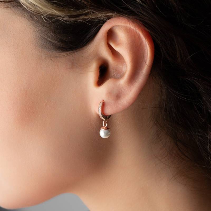 Perlmutt-Silber-Ohrringe Baumelnden Perlenohrringe Perlmutt-Tropfen-Ohrringe Perlmutt-Ohrringe von ErHaJewelry