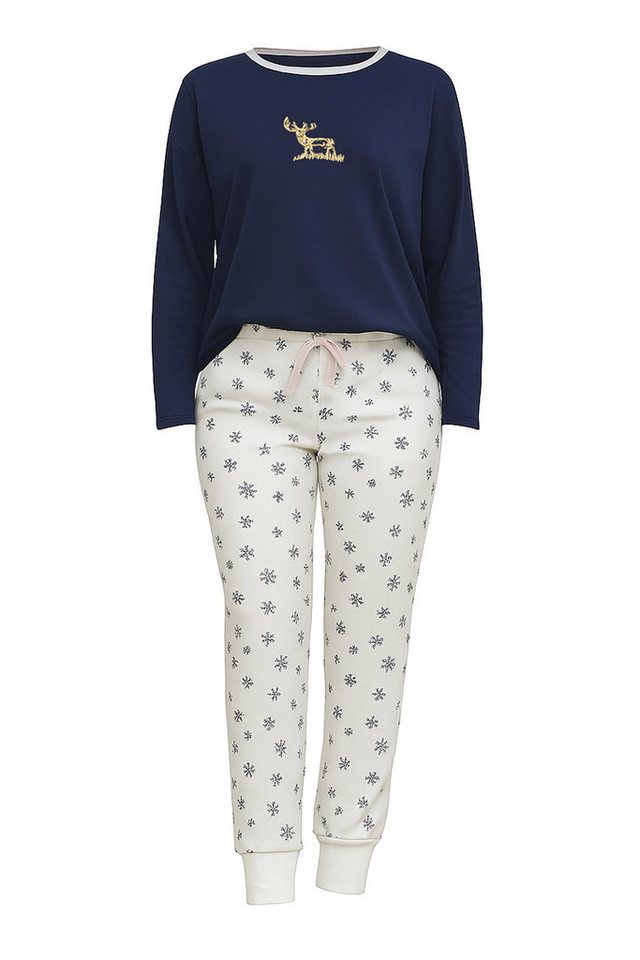 Era&Me Pyjama Damen Pyjama Set 2-teilig aus Baumwolle Langarmshirt (2 tlg., Schlafanzug Schlafhose + Langarm Oberteil) von Era&Me