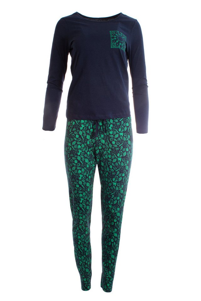 Era&Me Pyjama Damen Pyjama Set Schlafhose + Langarm Oberteil (2 tlg., Schlafanzug Schlafhose + Langarm Oberteil) von Era&Me
