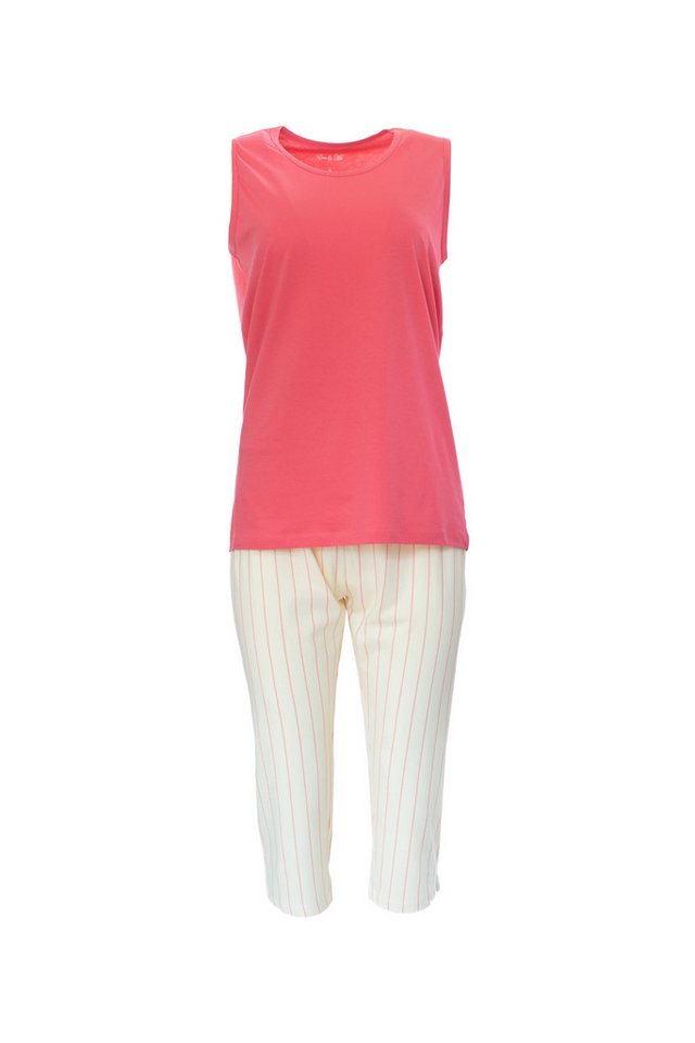Era&Me Pyjama Era & Me Damen Pyjama Capri (2 tlg., Schlafanzughose + Schlafshirt) Reine Baumwolle von Era&Me