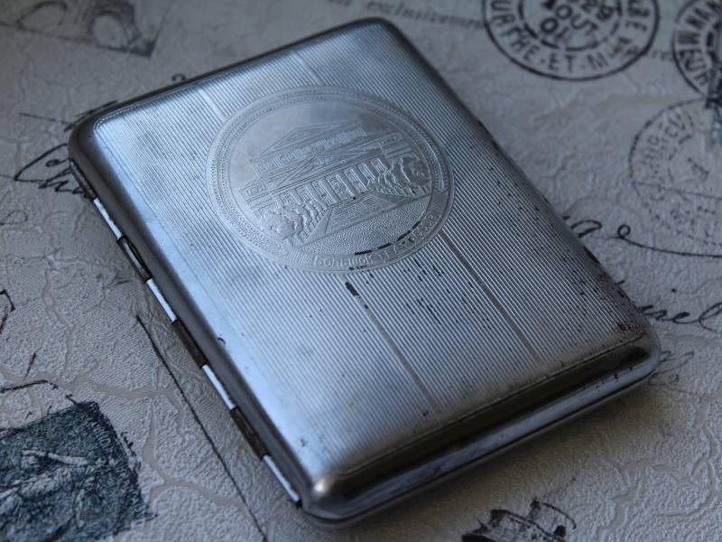 Seltenes Zigarettenetui Aus Der Sowjetunion, Das Große Theater Udssr. Metall Udssr. Tabakdose. Kartenhalter, Geschenkidee von EraRetro