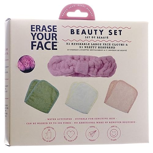 Erase your face Set mit 4 umweltfreundlichen wiederverwendbaren Make-up-Entferner-Handtüchern Erase your face Set mit 4 umweltfreundlichen wiederverwendbaren Make-up-Entferner-Handtüchern von Upper Canada